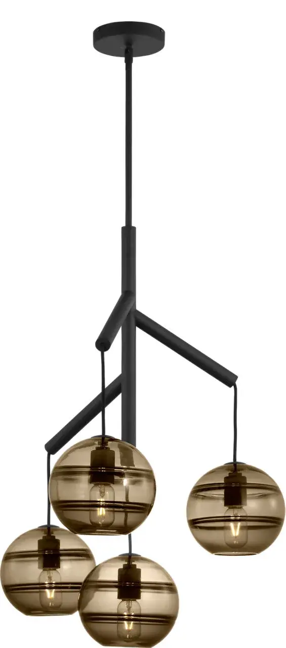 Sedona Single Chandelier in Nightshade Black - Image 4