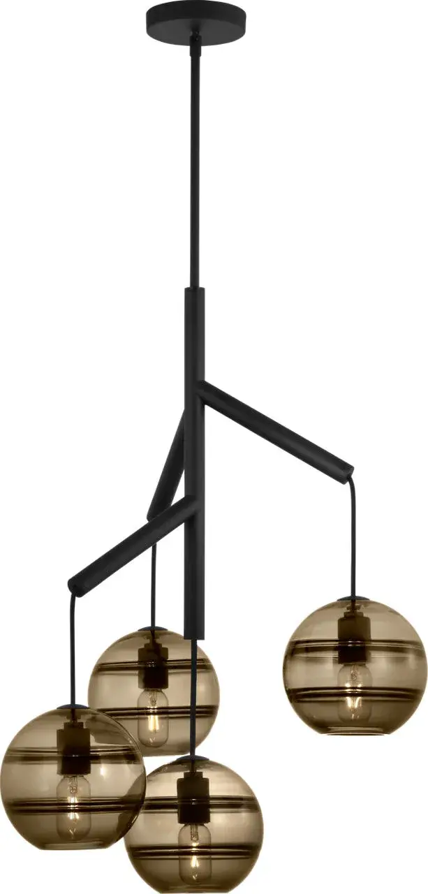 Sedona Single Chandelier in Nightshade Black - Image 1