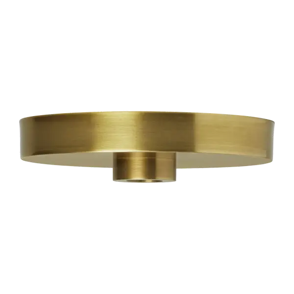 6" Line-Voltage Shallow Canopy in Plated Brass