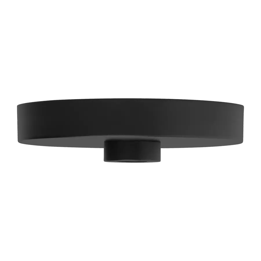 6" Line-Voltage Shallow Canopy in Nightshade Black