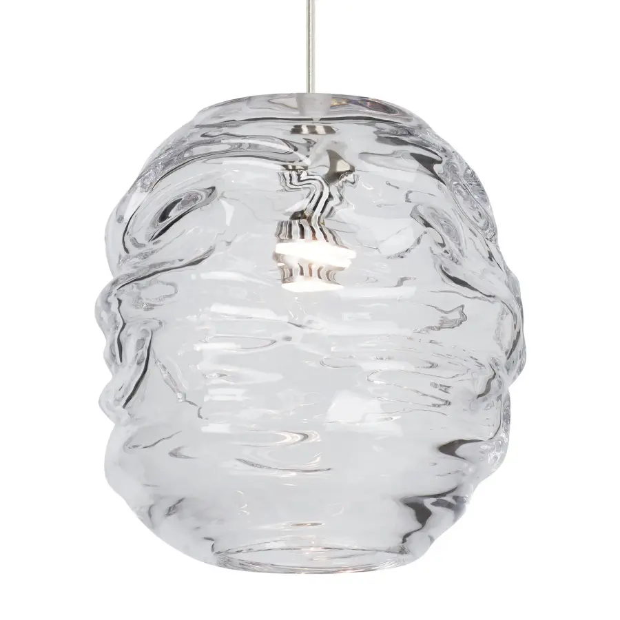 Audra LED Pendant in Satin Nickel