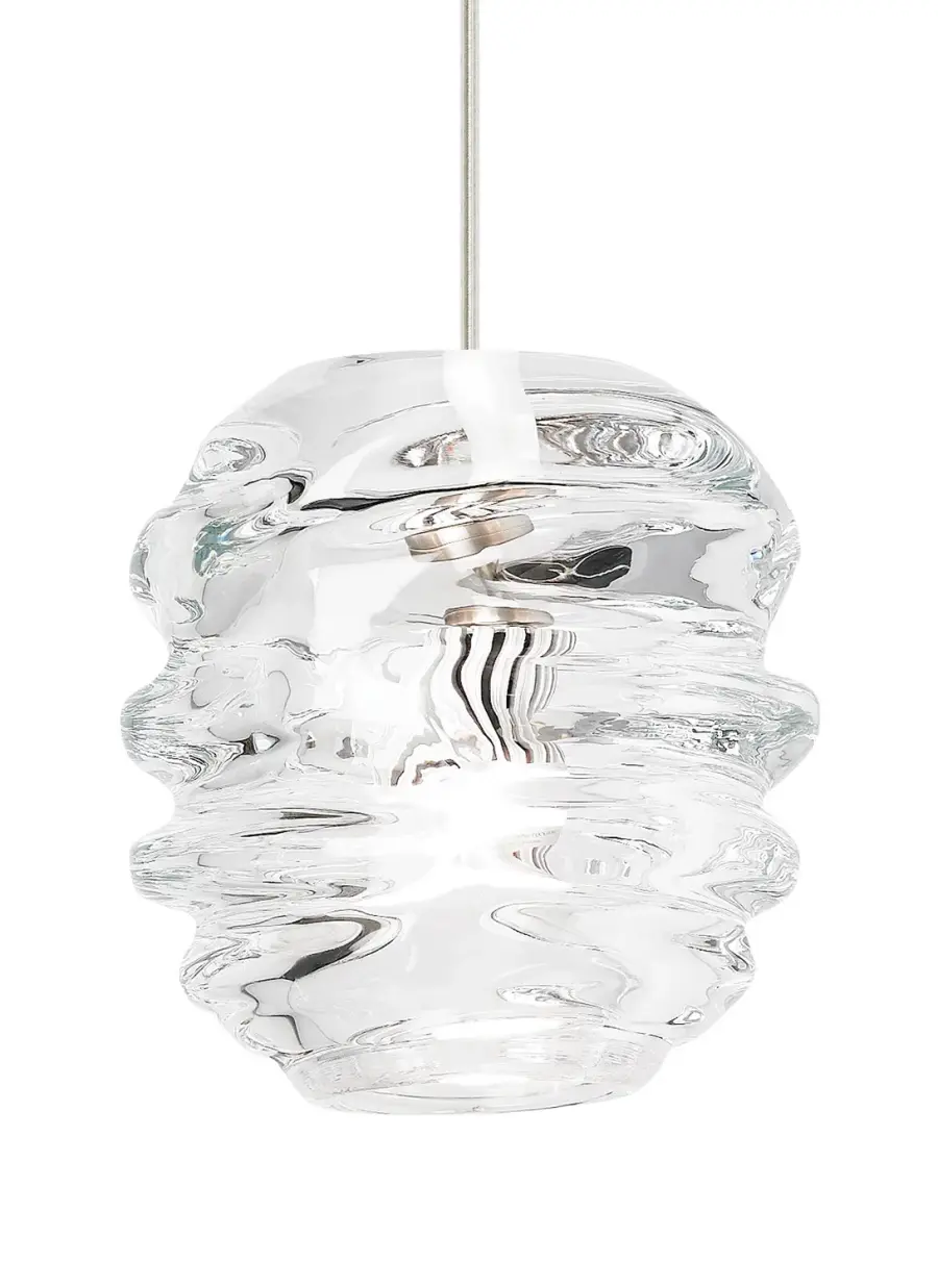 Audra One Light Pendant in Satin Nickel