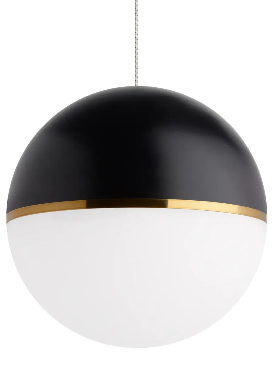 Akova Grande LED Pendant in Matte Black