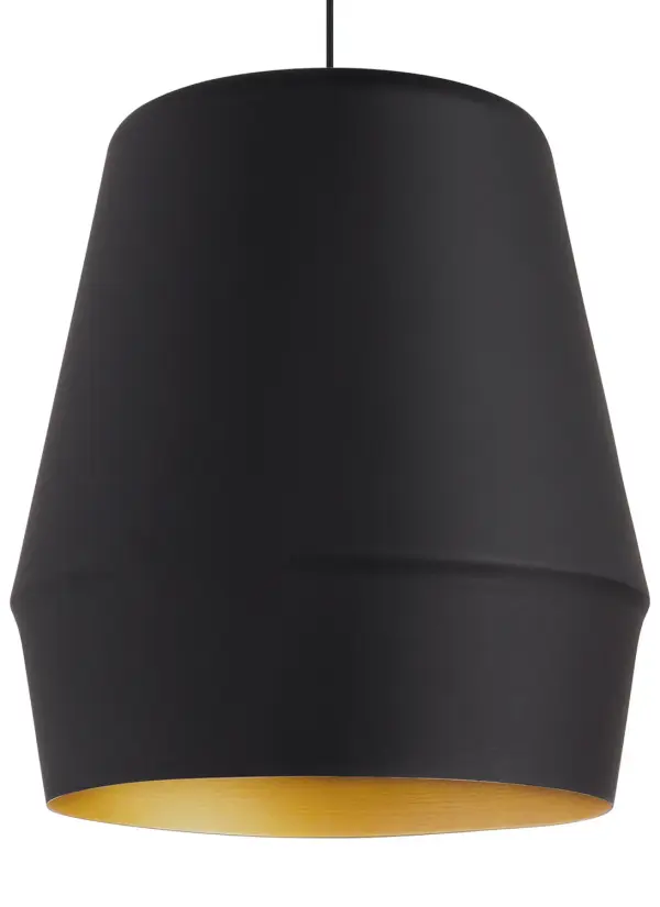 Allea One Light Pendant in Black/Gold