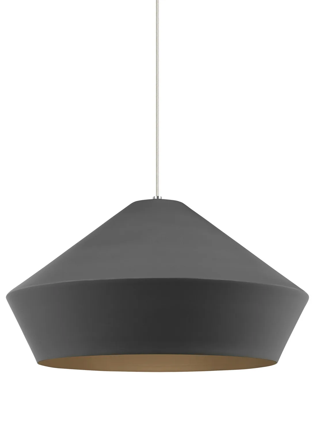 Brummel One Light Pendant in Satin Nickel