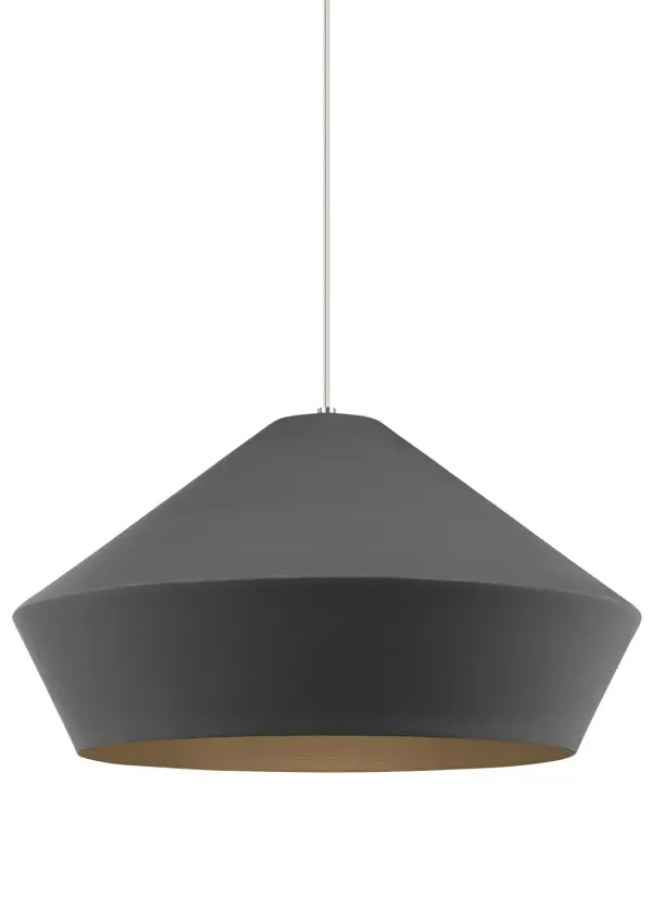Brummel One Light Pendant in Satin Nickel
