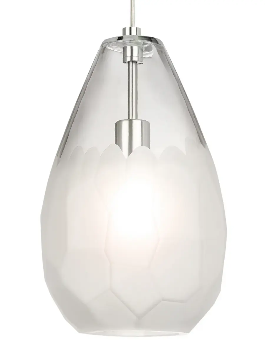 Briolette Grande Pendant in Satin Nickel