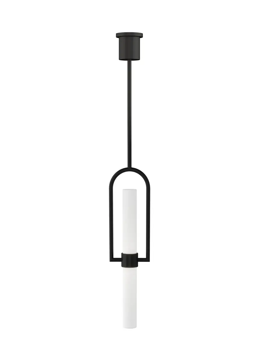 Calumn LED Pendant in Nightshade Black