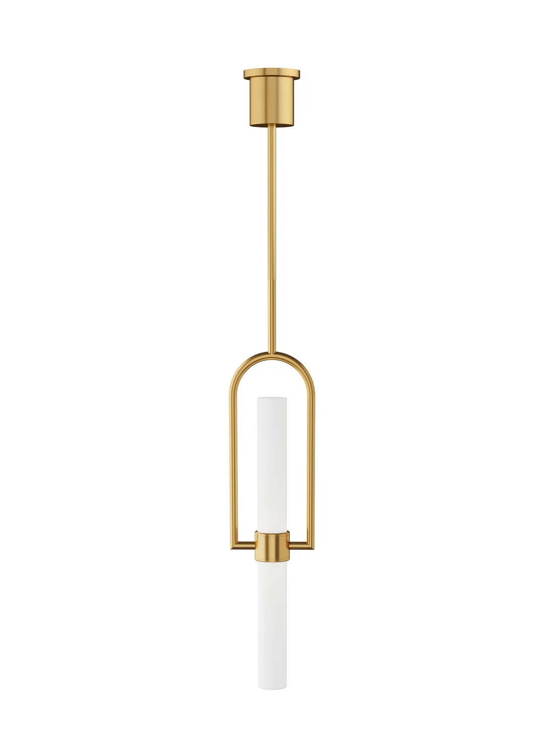 Calumn LED Pendant in Natural Brass
