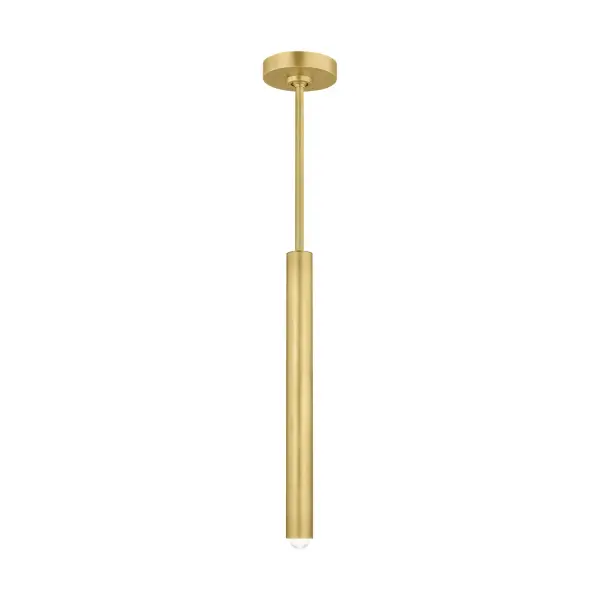Kelly Wearstler's Ebell reimagines the monopoint pendant with architectural precision. The multi-dimensional crystal glass prism set into a cylindrical brass body creates a jewel-like focal point, while integrated warm LED delivers museum-quality light.