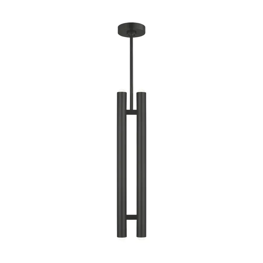 Ebell 2-Light LED Pendant in Dark Bronze