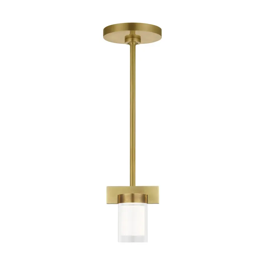 Esfera Small LED Pendant in Natural Brass