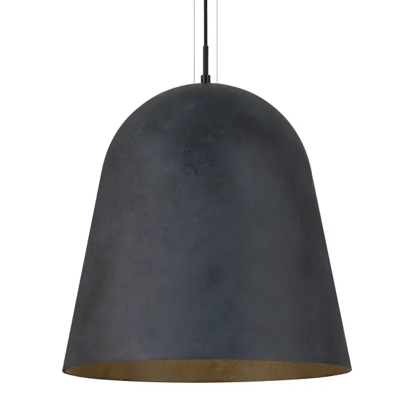The Fett pendant delivers monolithic presence through its oversized domed silhouette and deeply textured weathered zinc finish. The sand-casting process creates wonderfully imperfect character that elevates this from fixture to focal point.
