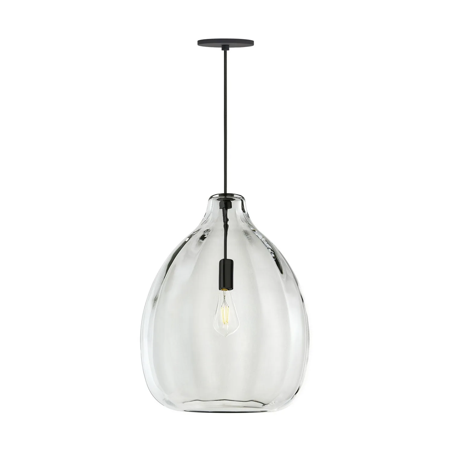 Harper One Light Pendant in Black