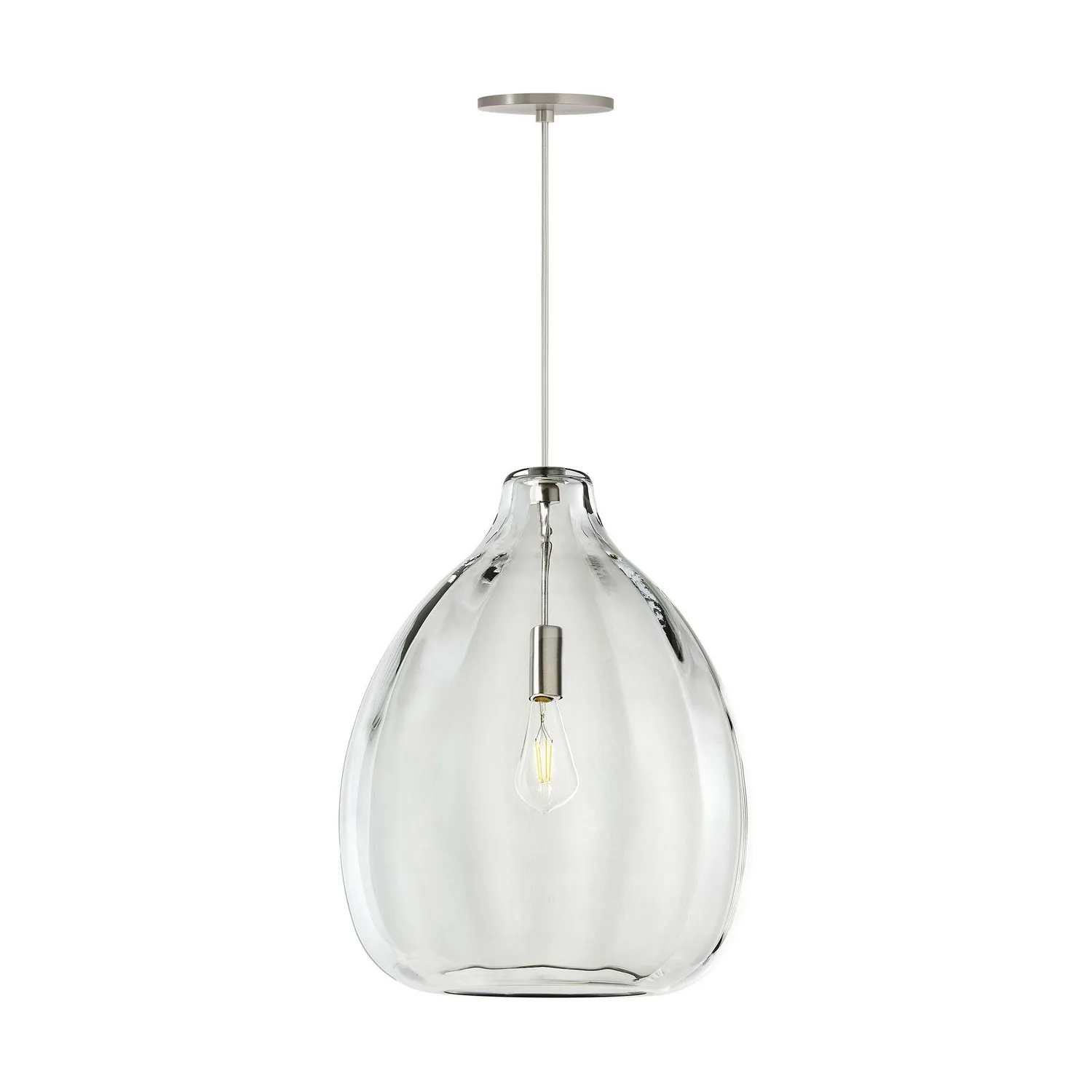 Harper LED Pendant in Satin Nickel