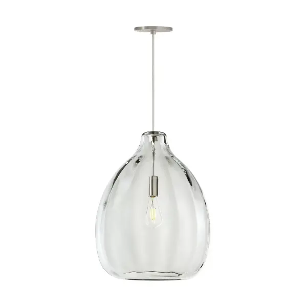 Harper One Light Pendant in Satin Nickel