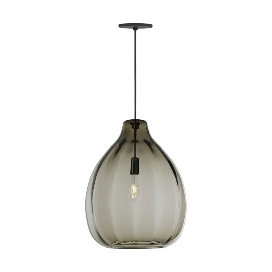 Harper One Light Pendant in Black