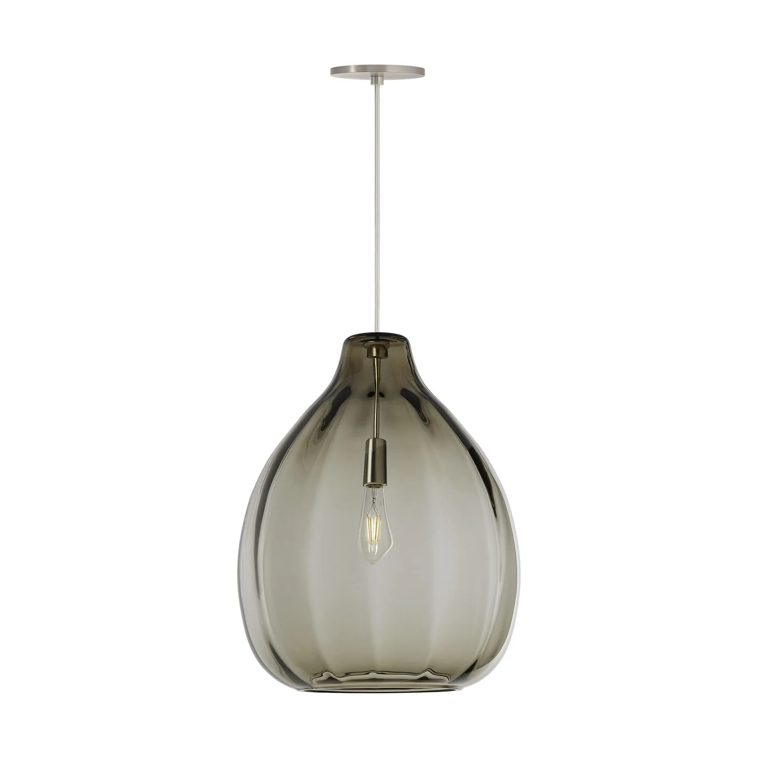 Harper One Light Pendant in Satin Nickel