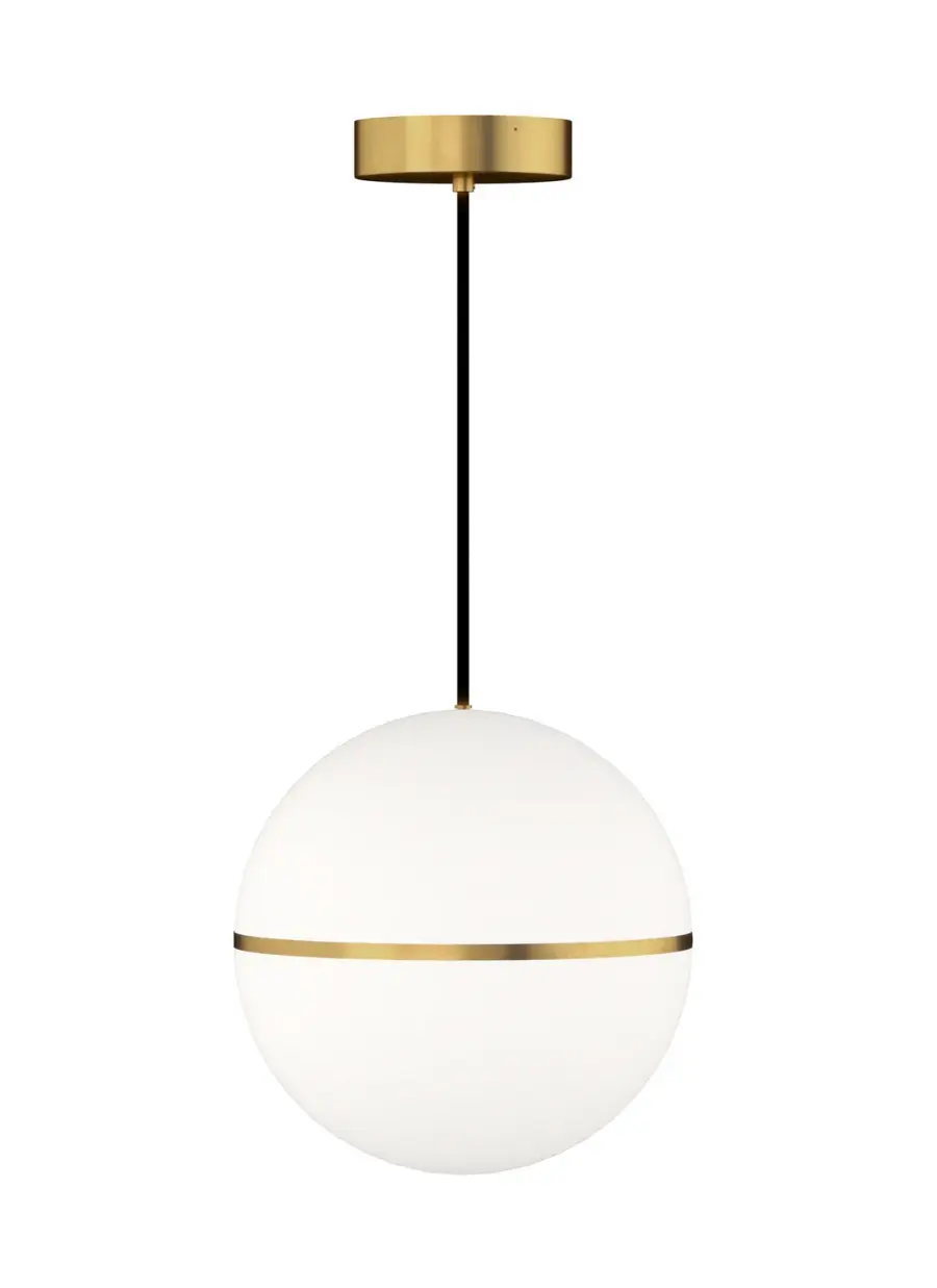 Hanea Grande LED Pendant in Natural Brass