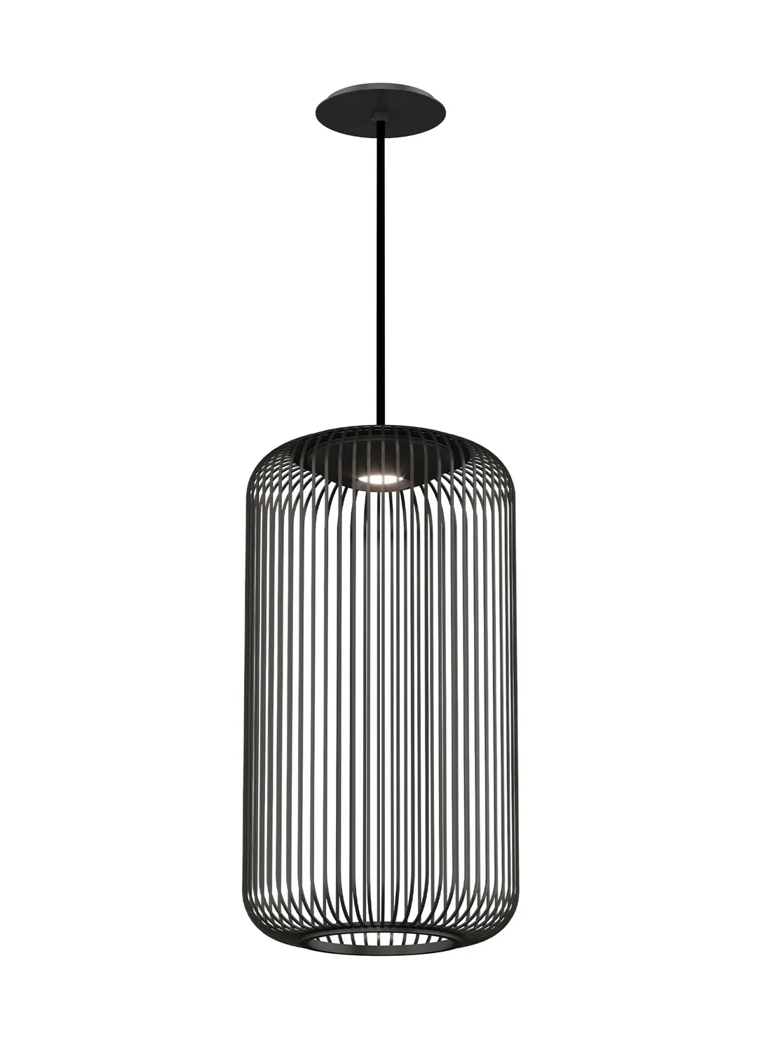 Kai LED Pendant in Nightshade Black