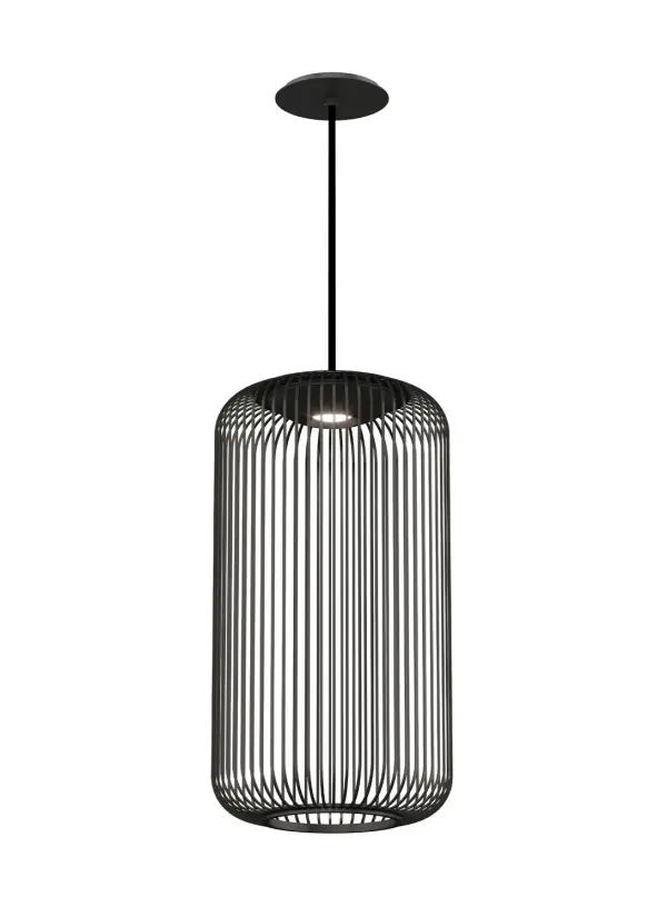 Kai LED Pendant in Nightshade Black