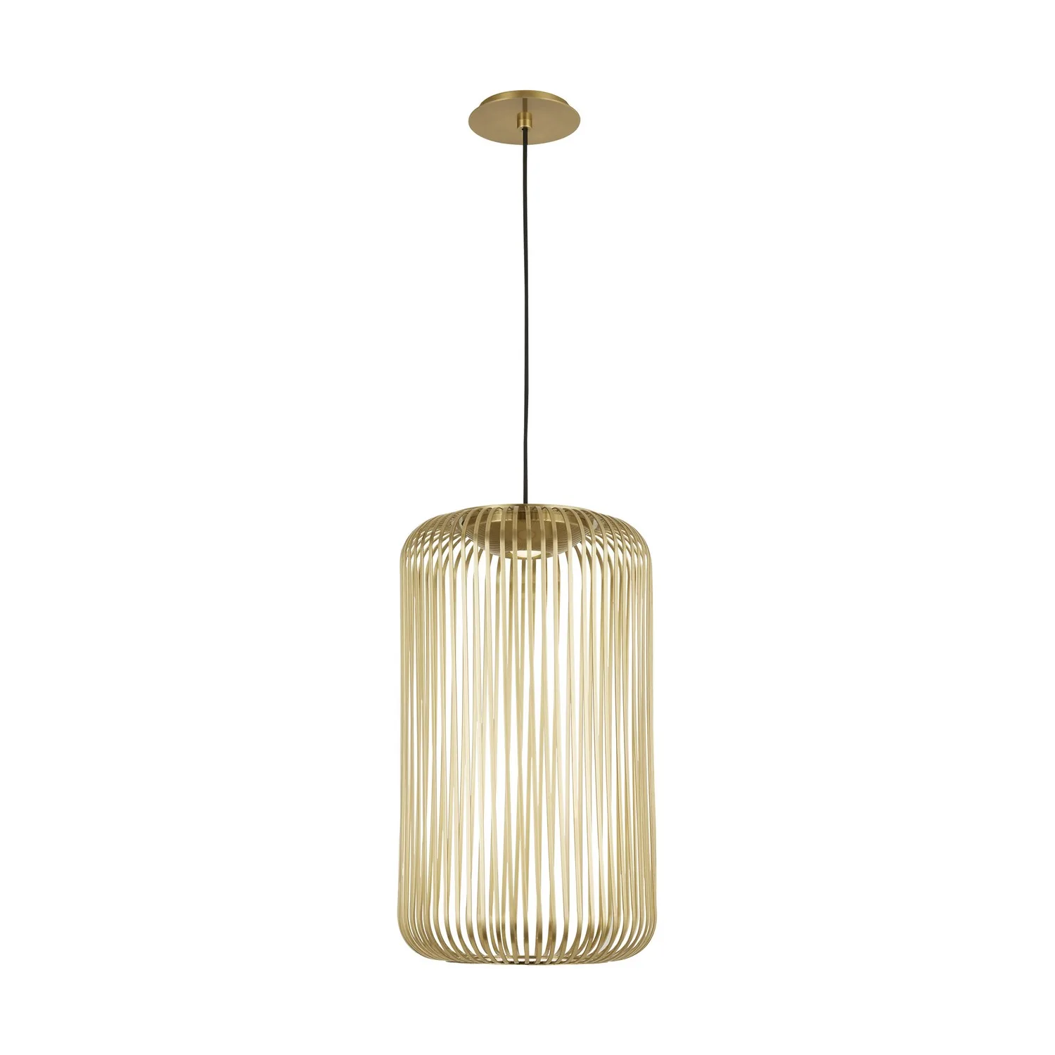 Kai LED Pendant in Plated Brass