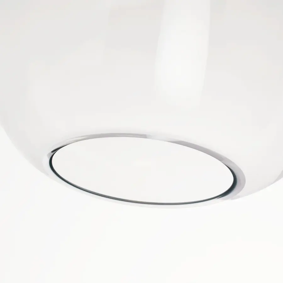 Kapoor Large LED Pendant in Clear Glass with Natural Brass - Image 6