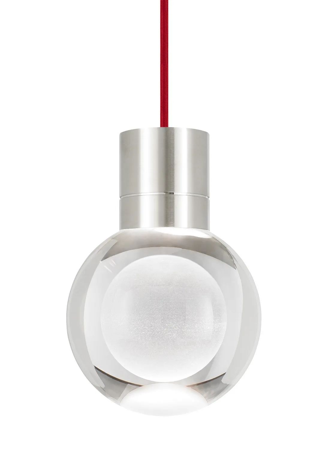 Mina LED Pendant in Satin Nickel
