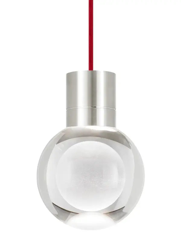 Mina LED Pendant in Satin Nickel