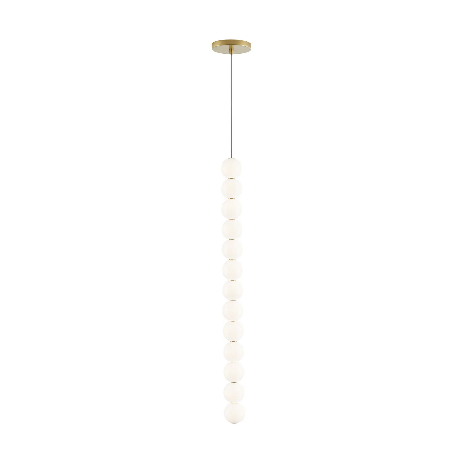Orbet 13-Light LED Pendant in Natural Brass