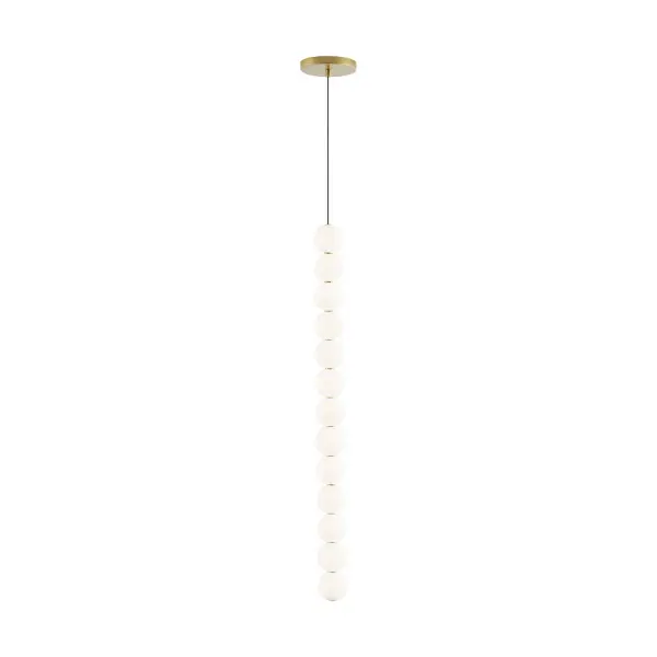 Orbet 13-Light LED Pendant in Natural Brass
