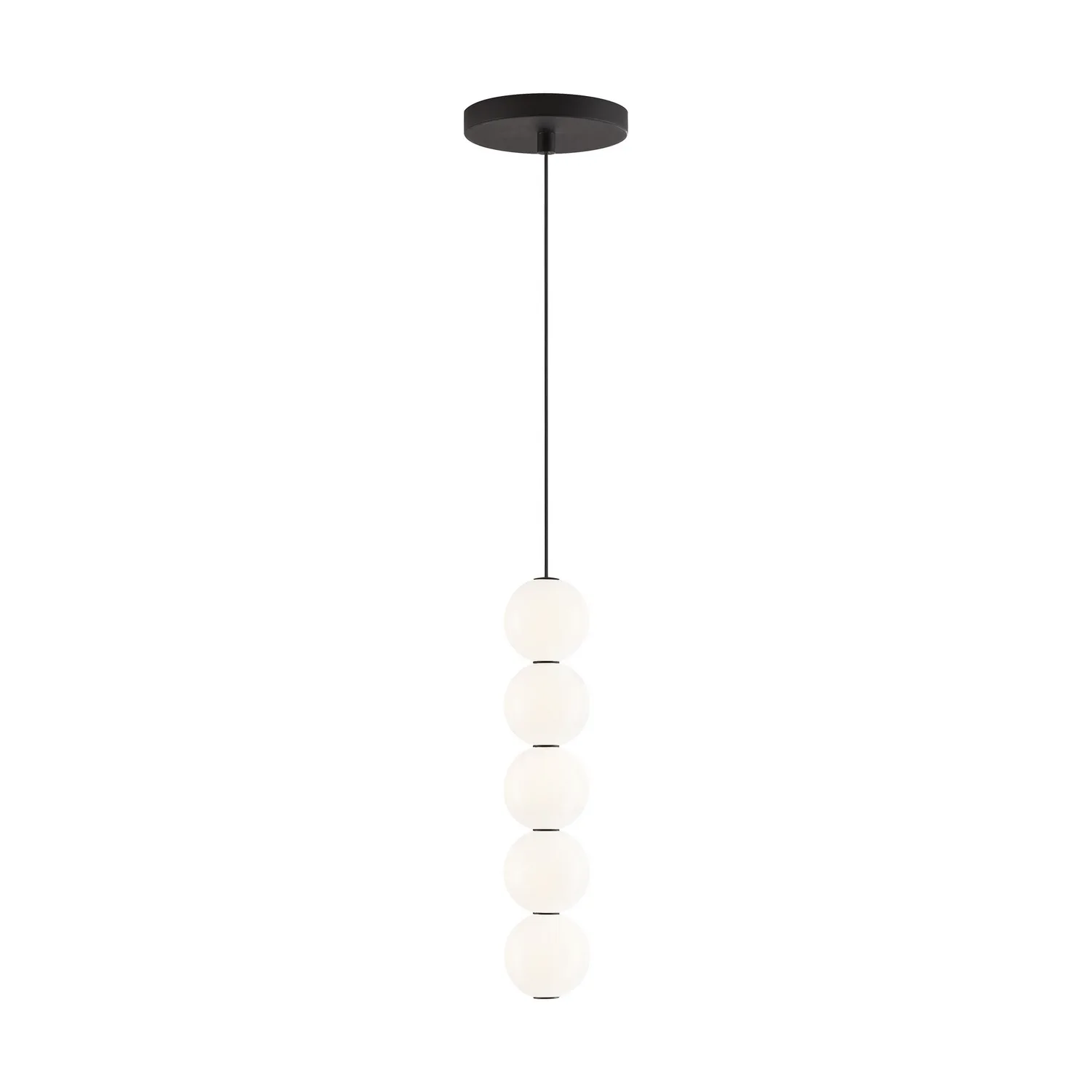 Orbet 5-Light LED Pendant in Nightshade Black