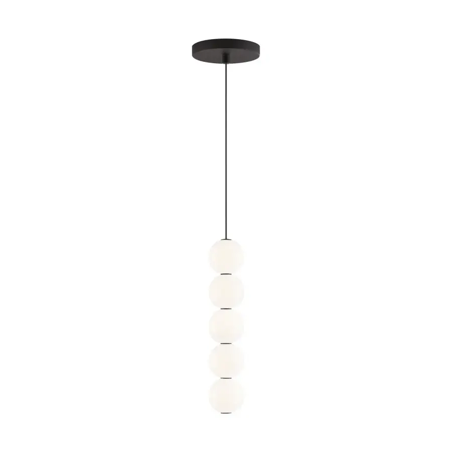 Orbet 5-Light LED Pendant in Nightshade Black