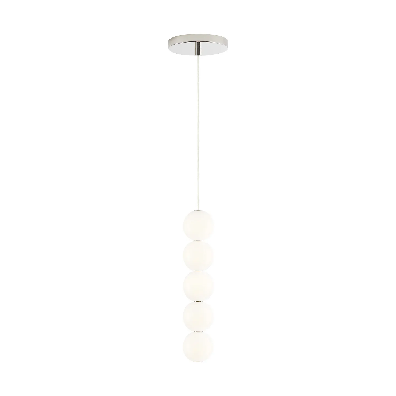 Orbet 5-Light LED Pendant in Polished Nickel