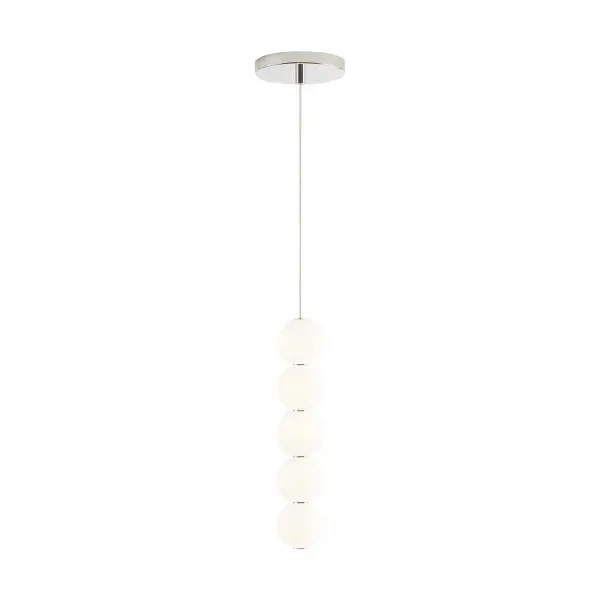 Orbet 5-Light LED Pendant in Polished Nickel