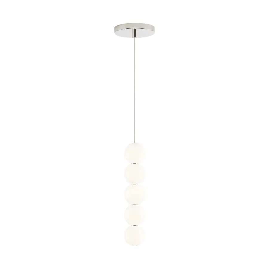 Orbet 5-Light LED Pendant in Polished Nickel
