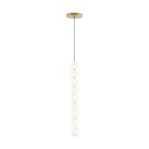 Orbet 9-Light LED Pendant in Natural Brass