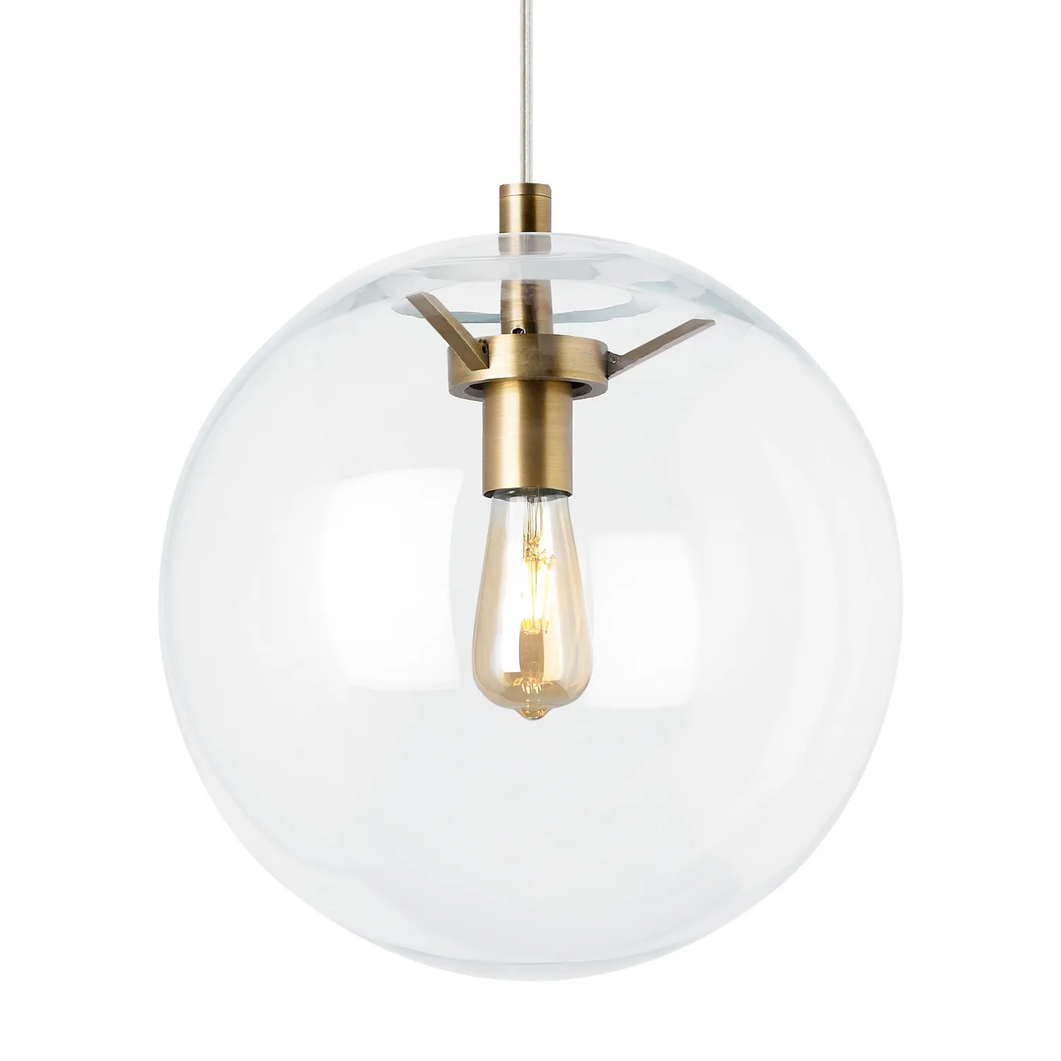 Palona One Light Pendant in Aged Brass