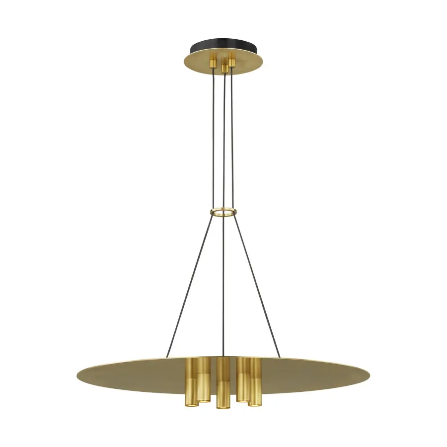 Ponte 22" LED Pendant in Natural Brass