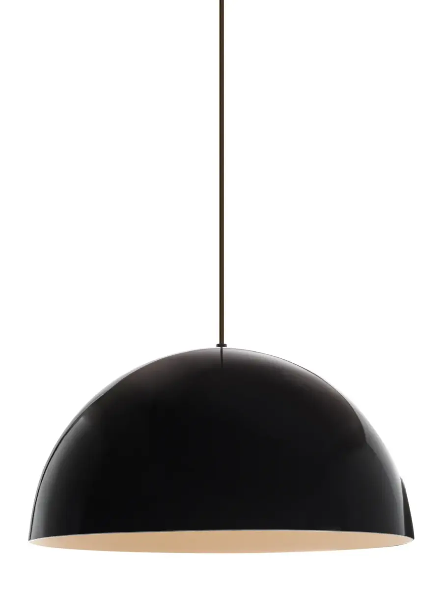 Powell Street One Light Pendant in Black