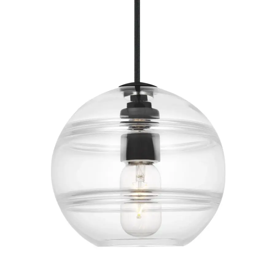 Sedona One Light Pendant in Nightshade Black