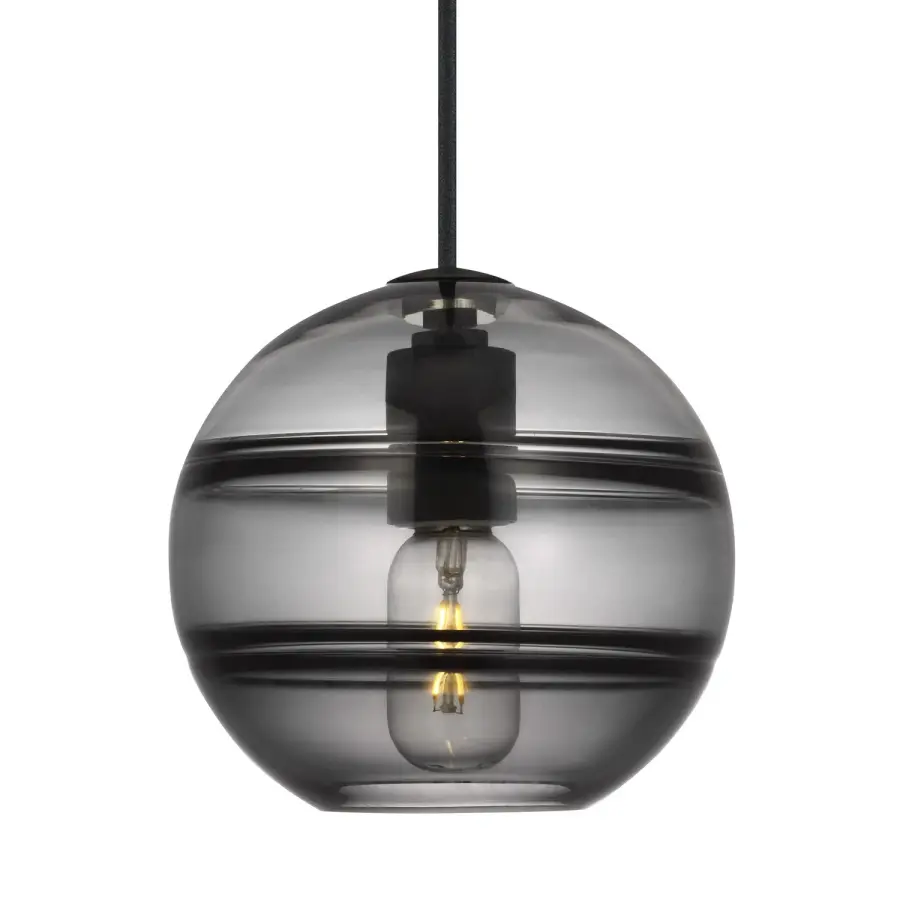 Sedona One Light Pendant in Nightshade Black