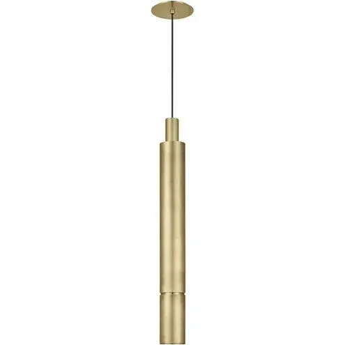 Designer Mick De Giulio reimagines the classic metal cylinder pendant with a recessed reveal detail and three interchangeable ring accents. The slim 3-inch profile and warm LED output make it ideal for task lighting over counters and tables.