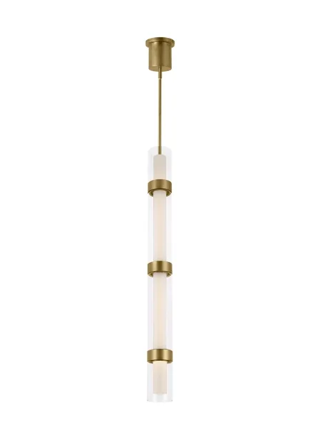 Wit LED Pendant in Aged Brass