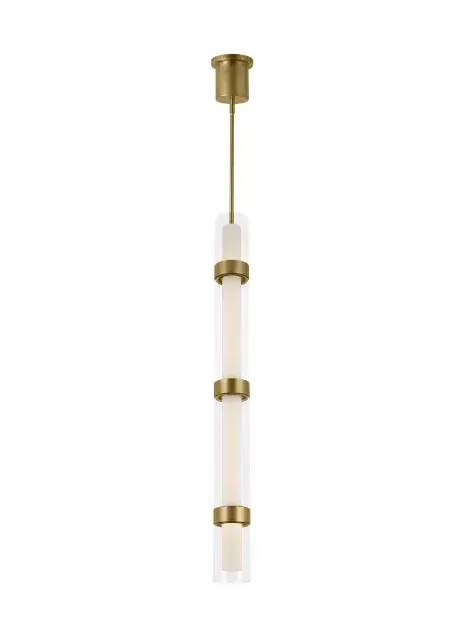 Wit LED Pendant in Aged Brass