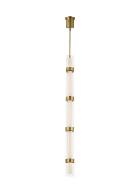 Wit LED Pendant in Aged Brass