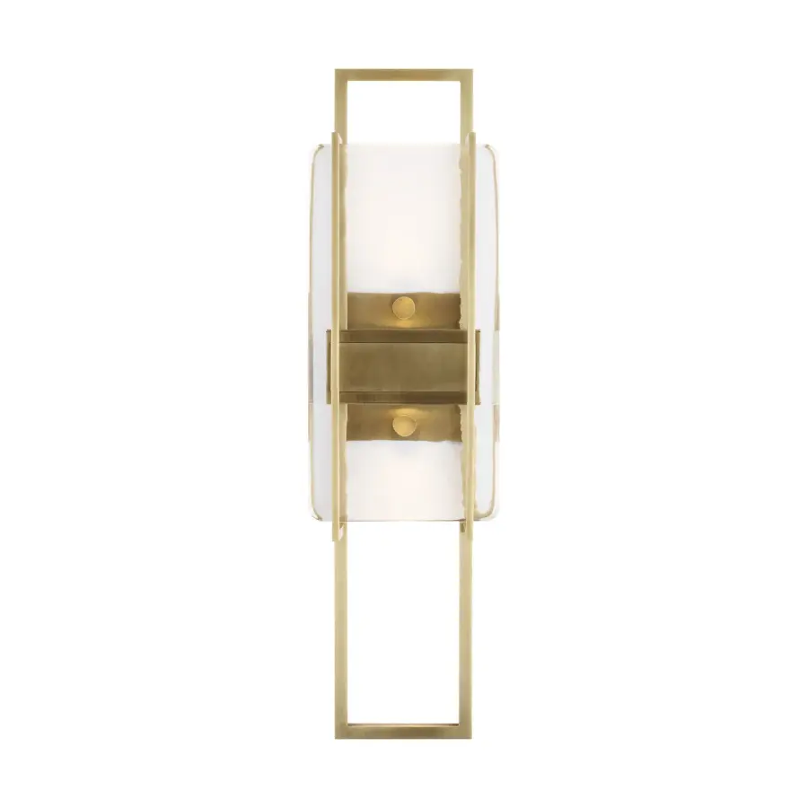 Duelle LED Wall Sconce in Natural Brass