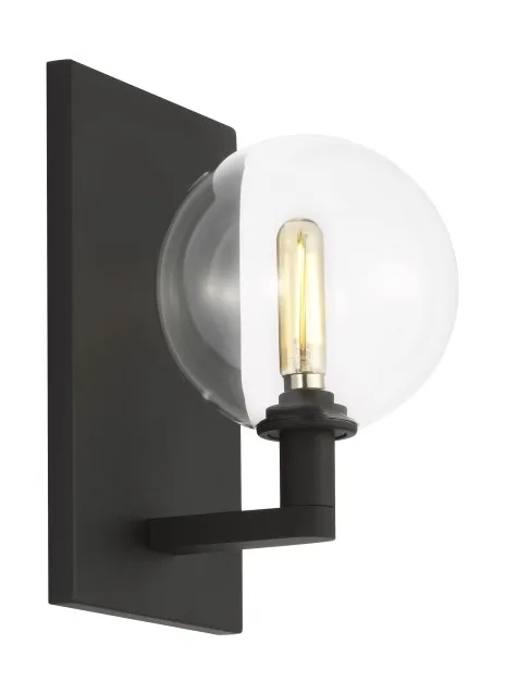 Gambit Single LED Wall Sconce in Nightshade Black