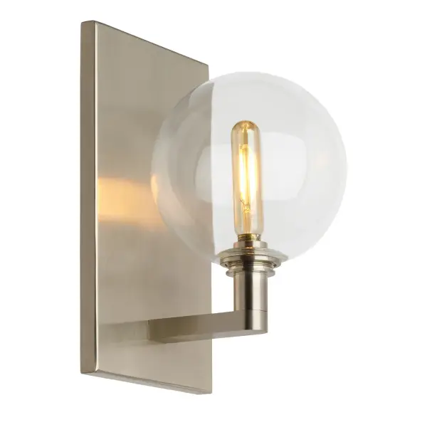Gambit Single LED Wall Sconce in Satin Nickel
