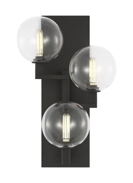 Gambit Triple LED Wall Sconce in Nightshade Black
